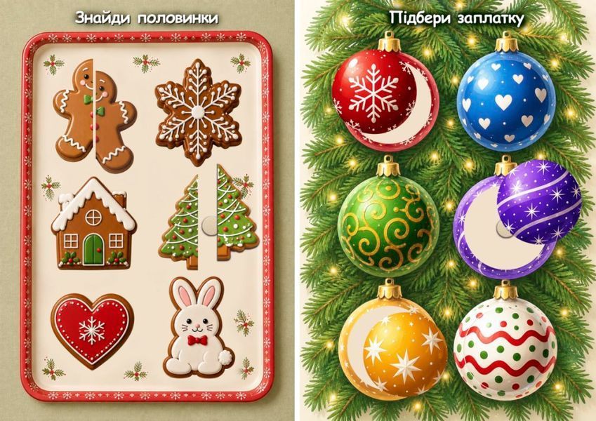 Книжка на липучках Новорічні розумняшки