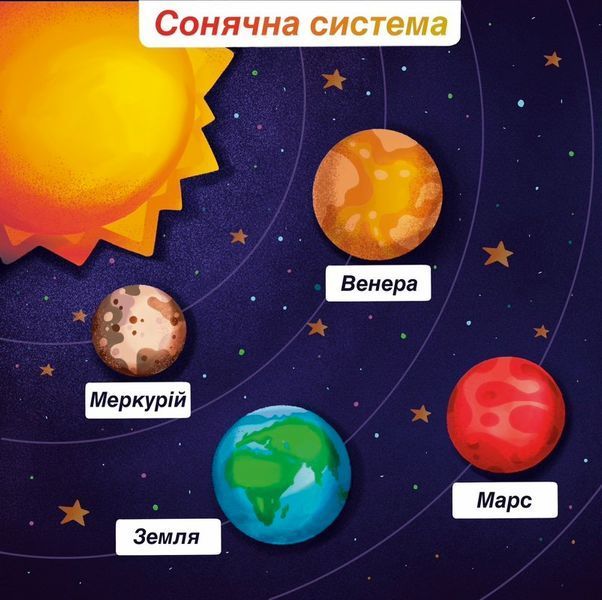 Книжка на липучках "Космічна подорож" для хлопчиків та дівчаток 978-617-8414-15-3 фото