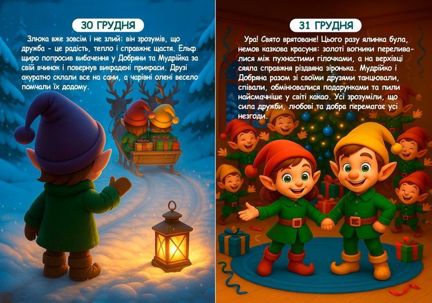 Книжка на липучках Новорічний адвент календар 978-617-8414-47-4  фото