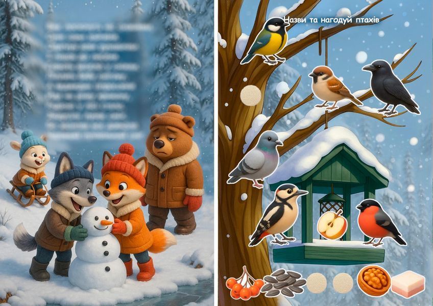 Книжка на липучках Зимова збірка